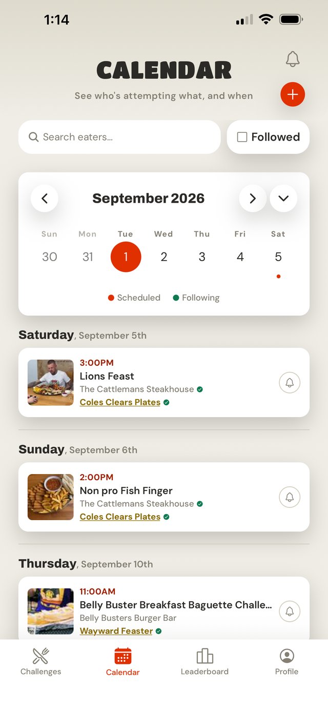 Calendar screenshot